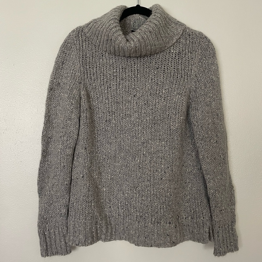 Talbots Grey Wool Turtleneck Sweater